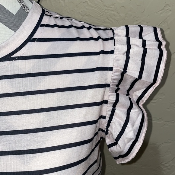 STRIPED RUFFLE TRIM TEE - Picture 5 of 5